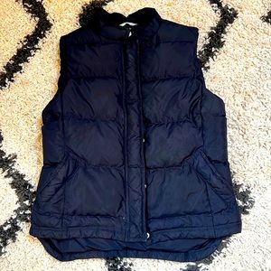 J Crew Navy Down & Feather Vest (M)